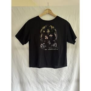Pink Floyd Women’s Medium Black T-shirt Tee Crop Top Short Sleeve Band Retro
